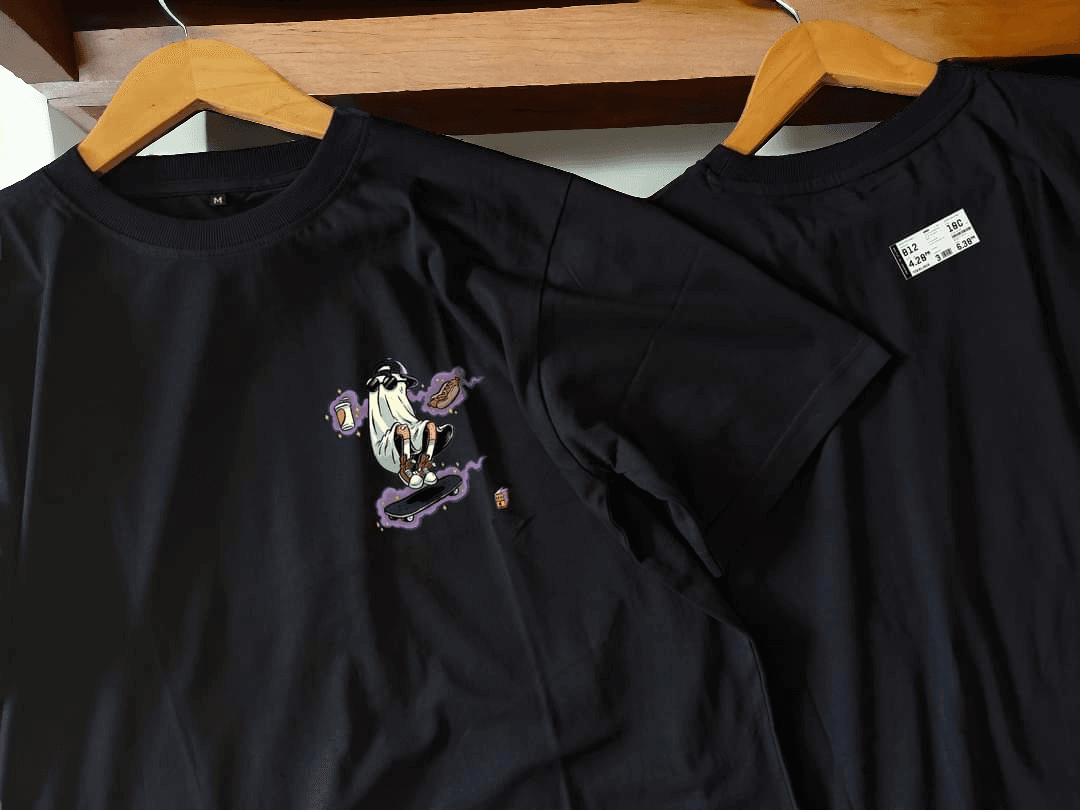 skateboard black oversized t-shirt