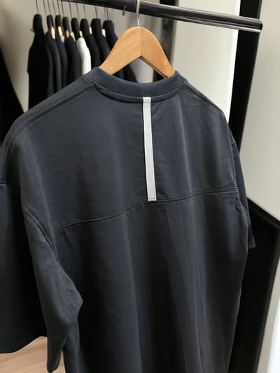 Dark Ash oversized t-shirt back tape 200 GSM_img_0
