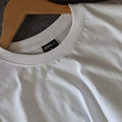 Solid white oversized t-shirt_img_0