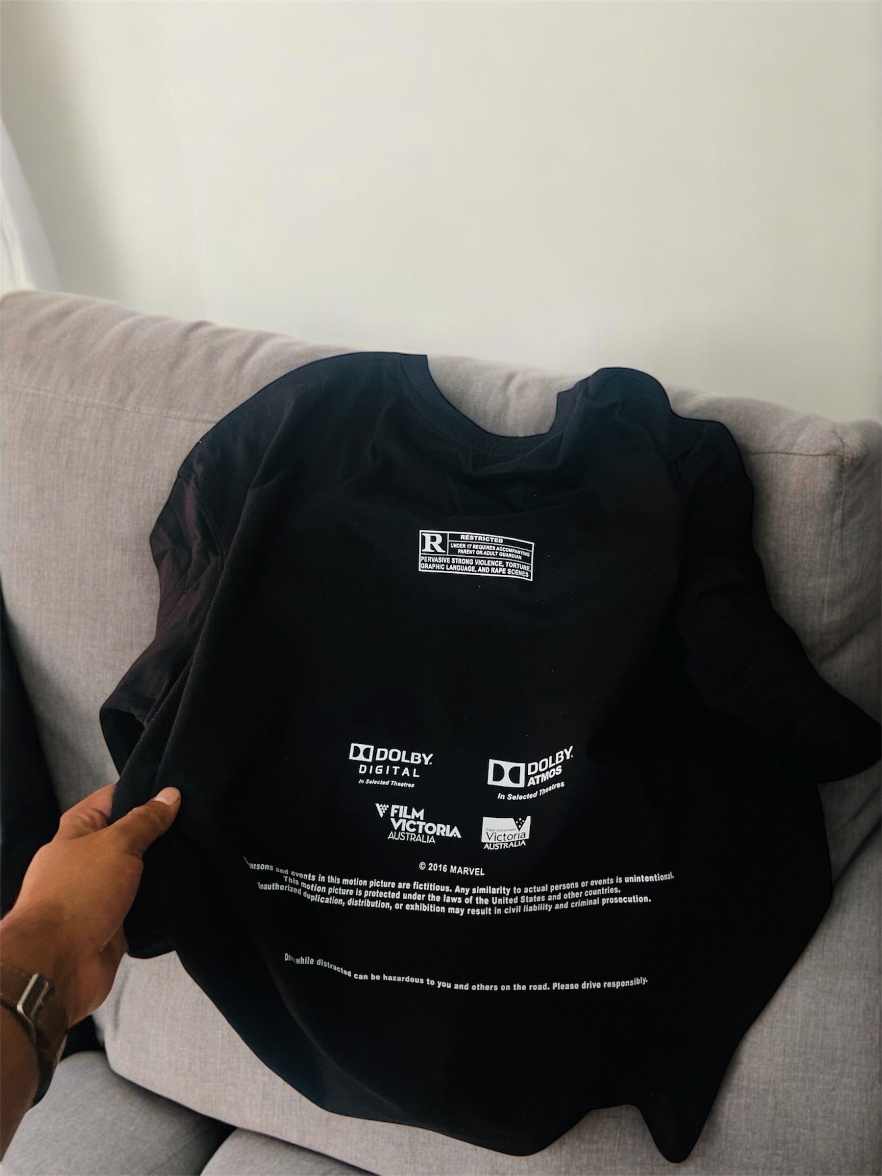 Text Font Black oversized tshirt - dropshoulder