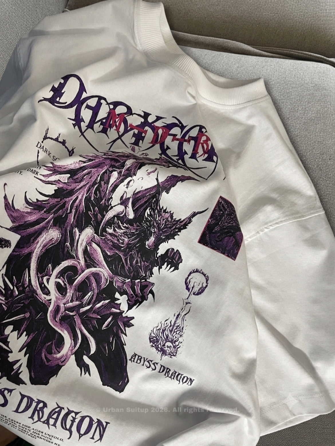 Dragon White oversized Tshirt
