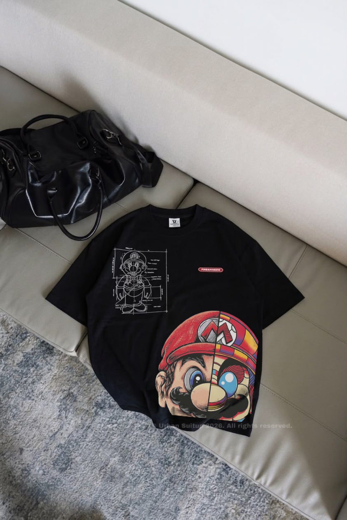 Mario Black oversized Tshirt