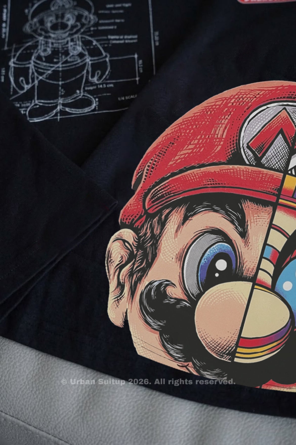 Mario Black oversized Tshirt