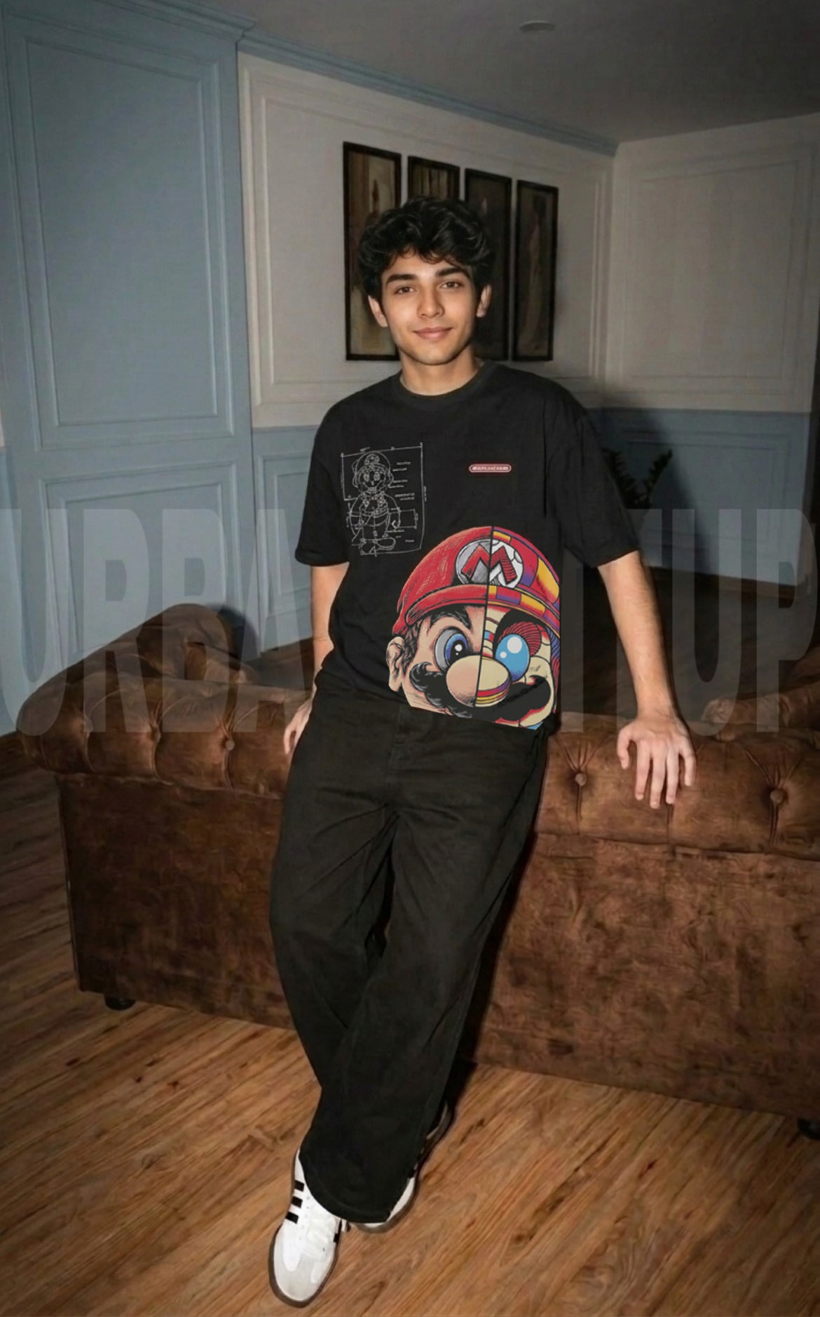 Mario Black oversized Tshirt