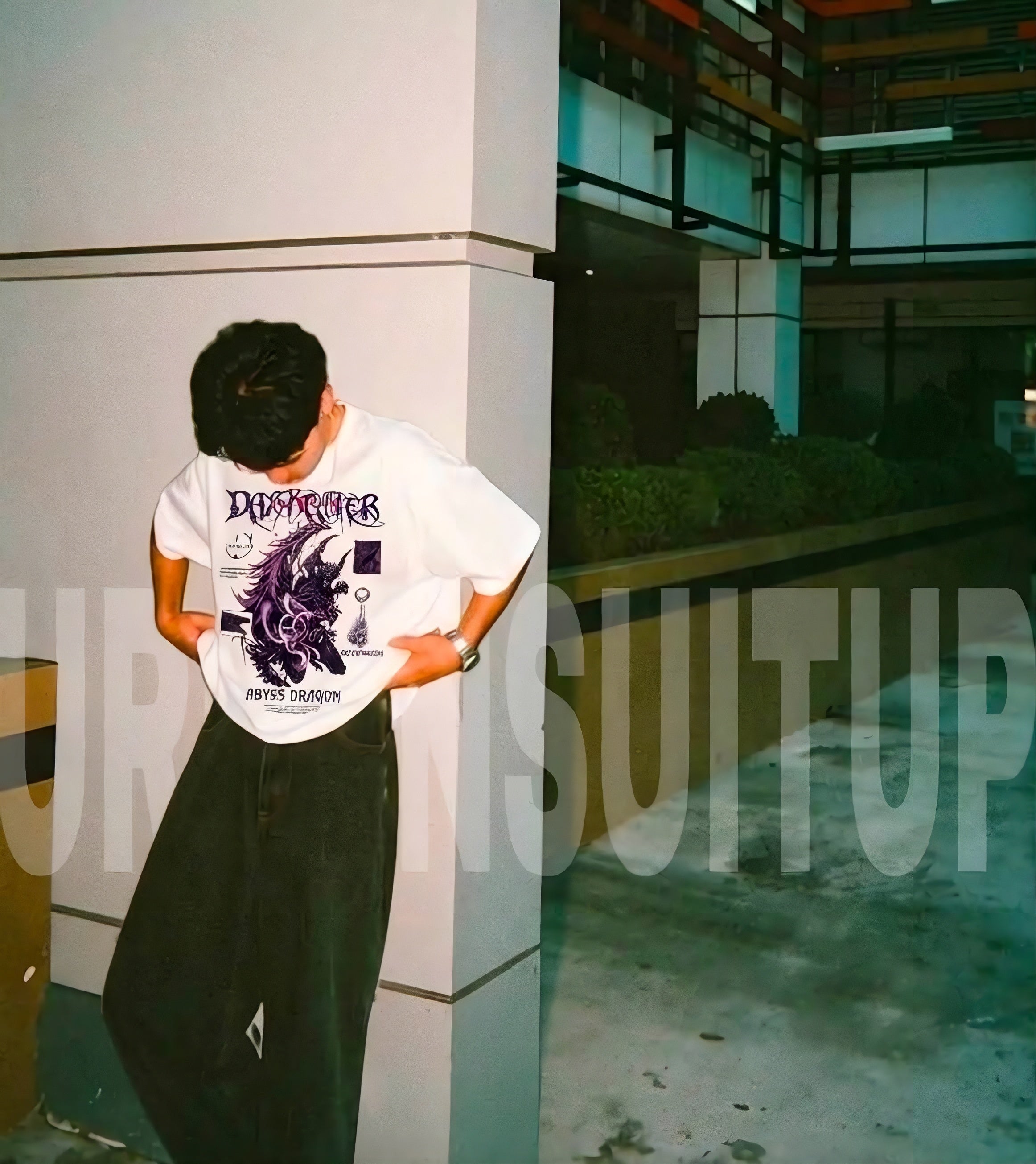 Dragon White oversized Tshirt